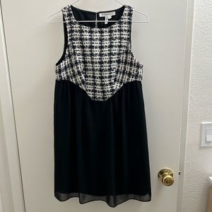 BCBG black and white mini dress